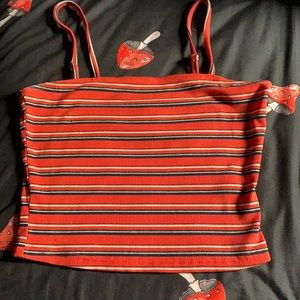 Ribbed crop tank top